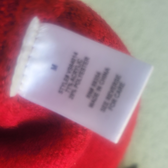 Adrienne Vittadini Red and Black Knit Cardigan - Picture 2 of 9